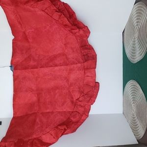 tree skirt 48 inches. Red Christmas tree skirt xmas